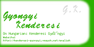 gyongyi kenderesi business card